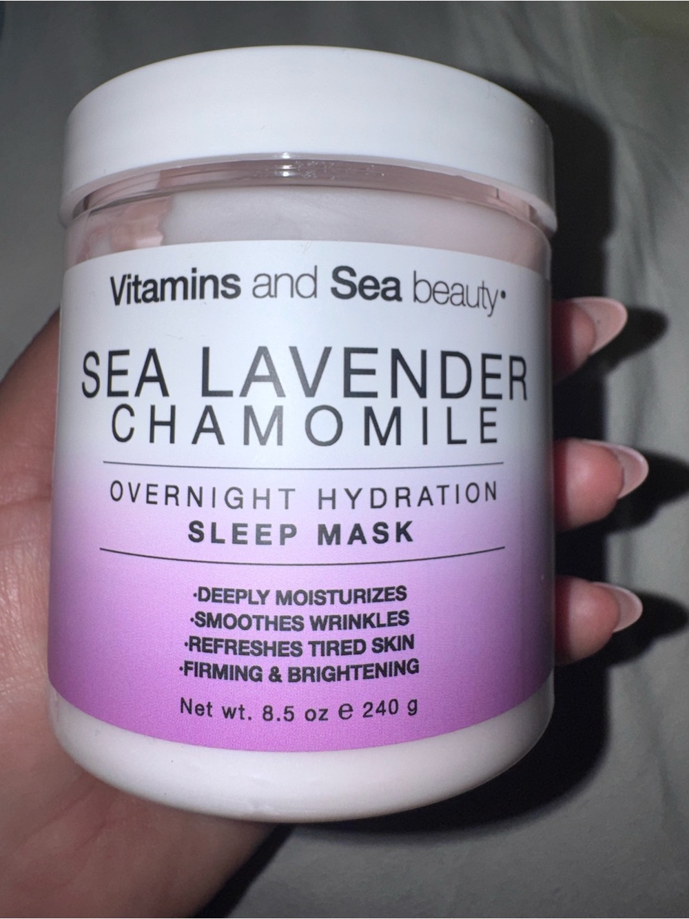 Sea Lavender Chamomile Overnight Hydration Sleep Mask - Pink
